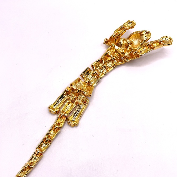 Vintage Leopard Shoulder Brooch 7 1/2" Articulating - Picture 9 of 13